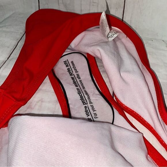 NEW! BOOHOO KOS DEEP PLUNGE SWIMSUIT RED SIZE 6 - Picture 8 of 10